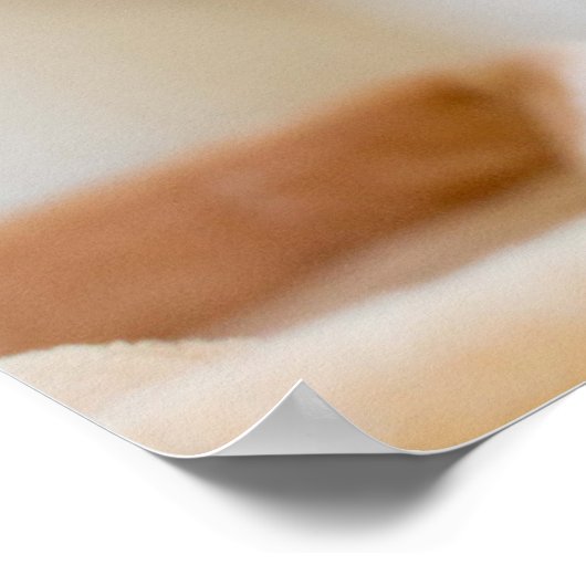 Orange & White Kitten Poster (Ecke)