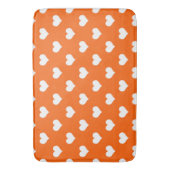 Orange White Liebe Herzdesign Badematte (Vorderseite Vertikal)