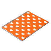 Orange White Liebe Herzdesign Notizblock (Linke Seite)