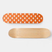 Orange White Liebe Herzdesign Skateboard (Horizontal)