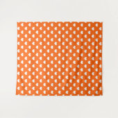 Orange White Liebe Herzdesign Wandteppich (Vorderseite (Horizontal))