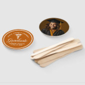 Orange White Medical School Graduation Party Fächer (Non-assembled)