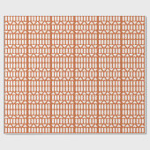 Orange White Modern Geometric Geschenkpapier (Flach)