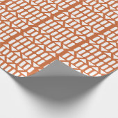 Orange White Modern Geometric Geschenkpapier (Ecke)