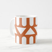 Orange White Modern Geometric Kaffeetasse (Vorderseite Links)