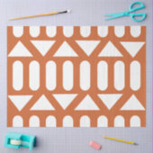 Orange White Modern Geometric Seidenpapier (Basteln)