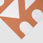 Orange White Modern Geometric Seidenpapier (Ausschnitt)
