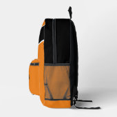 Orange White Moderne Minimalistisch Style Bedruckter Rucksack (Rechts)