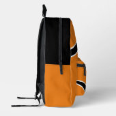 Orange White Moderne Minimalistisch Style Bedruckter Rucksack (Links)