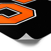Orange White Number 54 Jersey Player Uniform #54 Poster (Ecke)