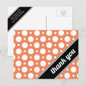 Orange & White Polka Dot Vielen Dank für Ihre Post Postkarte (Vorne/Hinten)