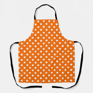 Orange White Polka Dots Design Schürze