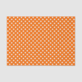 Orange White Polka Dots Design Seidenpapier (Vorderseite)
