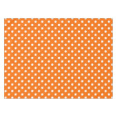 Orange White Polka Dots Design Tischdecke (Vorderseite (Horizontal))