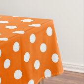 Orange White Polka Dots Design Tischdecke (Beispiel)