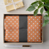 Orange White Polka Dots Monogram Letter Initial Seidenpapier (Geschenk)