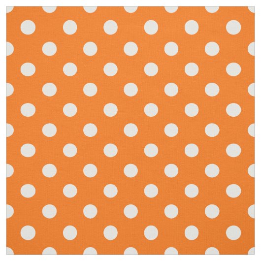 Orange White Polka Dots Textile Stoff (Muster)
