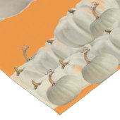 Orange White Pumpkins Erntedank Fall Großer Tischläufer (Ecke)