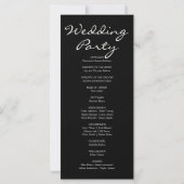 Orange & White Pumpkins Fall Black Wedding Program (Rückseite)