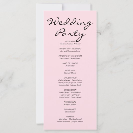 Orange & White Pumpkins Fall Pink Wedding Program (Rückseite)