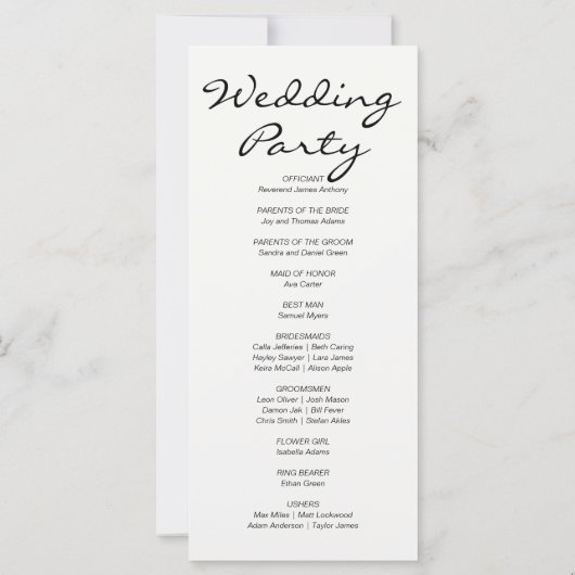 Orange & White Pumpkins Fall White Wedding Program (Rückseite)