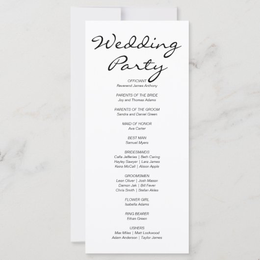 Orange & White Pumpkins Fall White Wedding Program (Rückseite)