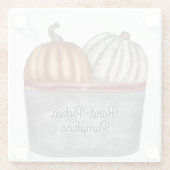 ORANGE & WHITE PUMPKINS IN TIN BASKET GLASUNTERSETZER (Rückseite)