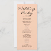 Orange & White Pumpkins Orange Wedding Program (Rückseite)