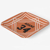 Orange & White Sports Thema Papierplatte Pappteller (Gewinkelt)