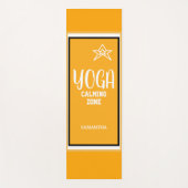Orange White Star Yogamatte (Vorderseite)