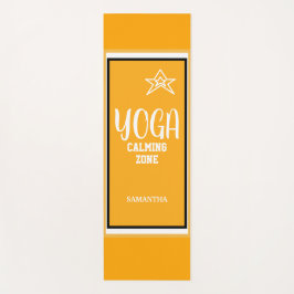 Orange White Star Yogamatte