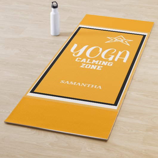 Orange White Star Yogamatte (Beispiel)