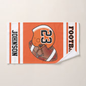 Orange & White Strip Fußball Jersey Handtuch (Handtuch)