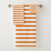 orange & white stripes badhandtuch set (Insitu)
