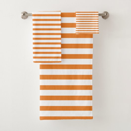 orange & white stripes badhandtuch set (Insitu)