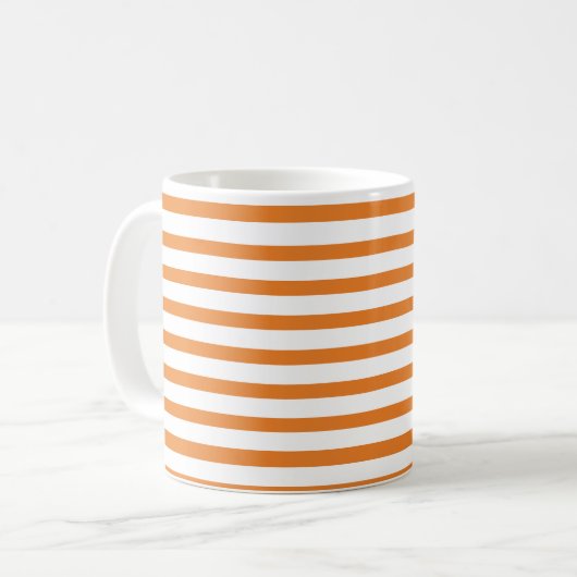 orange & white stripes kaffeetasse (Vorderseite Links)