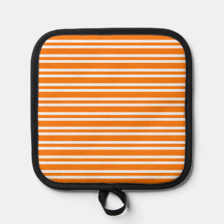 Orange White Stripes Pattern Topflappen