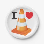 Orange White Student Pranks mit Verkehrsmitteln Pappteller (Vorderseite)