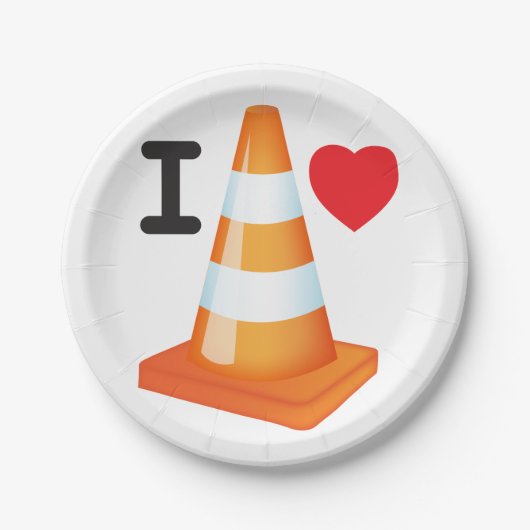 Orange White Student Pranks mit Verkehrsmitteln Pappteller (Vorderseite)