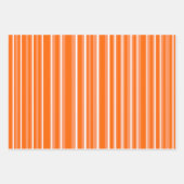 Orange & White Stylish & Fun Stripes & Polka Dots Geschenkpapier Set (Vorderseite 3)