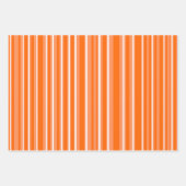 Orange & White Stylish & Fun Stripes & Polka Dots Geschenkpapier Set (Vorderseite 2)