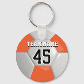 Orange & White Team Fußball Schlüsselanhänger (Vorderseite)