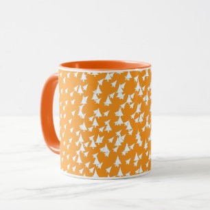 Orange White Trees Combo Tasse