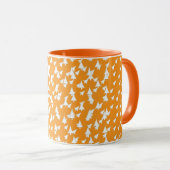 Orange White Trees Combo Tasse (VorderseiteRechts)