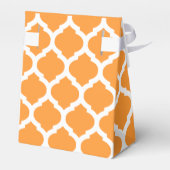 Orange white trellis pattern danke Ihnen Geschenkb Geschenkschachtel (Rückseite)