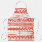 Orange White Tribal Pattern African Schürze (Vorderseite)