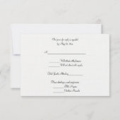 Orange White Wedding RSVP Karte (Rückseite)