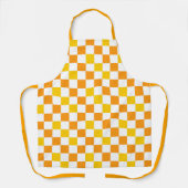Orange White Yellow Checkered Pattern Design  Schürze (Vorderseite)