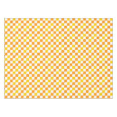 Orange White Yellow Checkered Pattern Design  Tischdecke (Vorderseite (Horizontal))