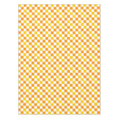Orange White Yellow Checkered Pattern Design  Tischdecke (Vorderseite)